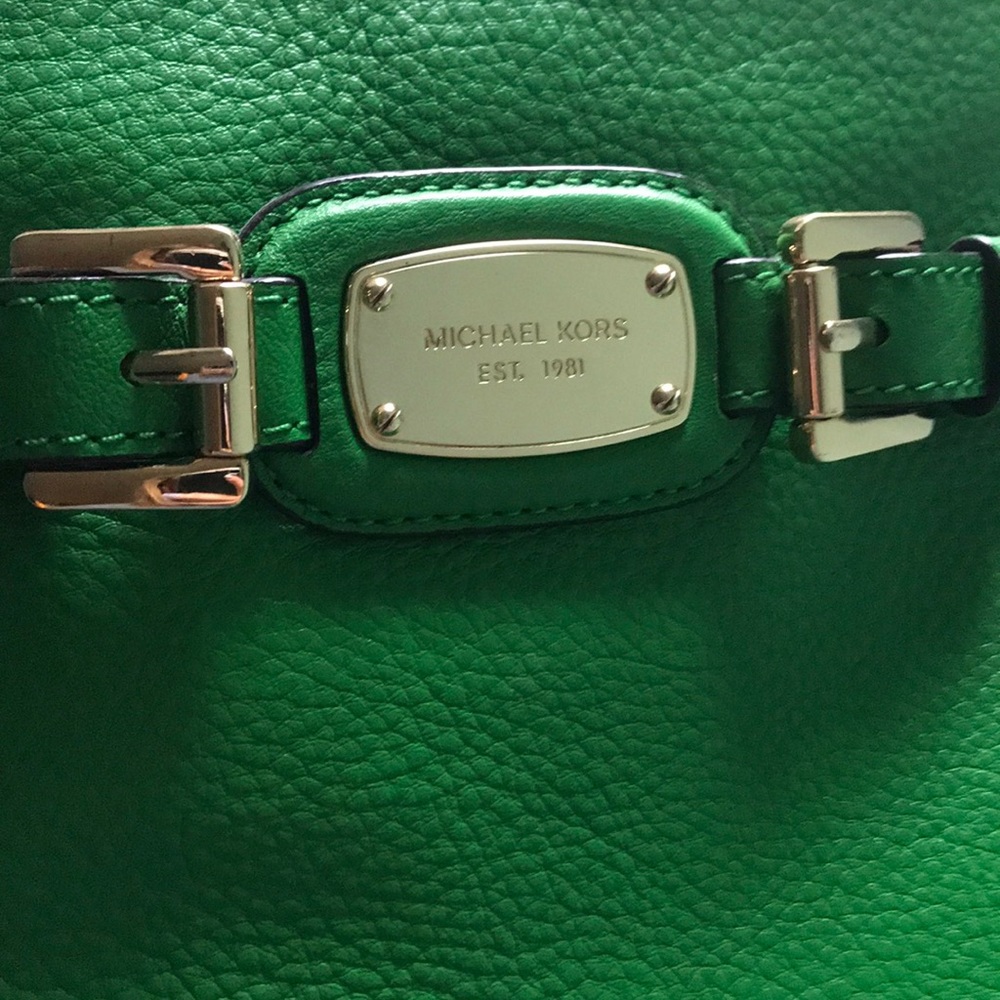 Green crossbody Michael Kors bag